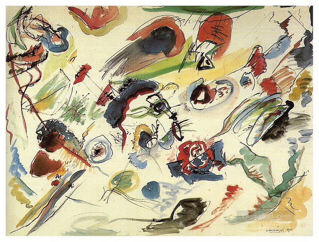 First abstract watercolor Wassily Kandinsky Oil Paintings